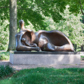 Métal artisanat décoration de la maison mère et enfant bronze sculpture